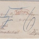 NDP - Berlin PE23 1867 Auslagenbrief n. Kyritz, roter Nierenstempel, ohne Inhalt