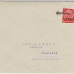 Dt. Besetzung Elsaß - Gerbweiler Notstpl. Brief 12 Pfg. Hindenburg/Überdruck