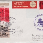 DDR - Interflug 1st-Flug Berlin - Bukarest Luftpost Eilbrief 1986, Motiv: Lenin
