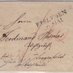 Preussen - Eisleben 1820 L2 Francobrief n. Lengenfeld, hds. "ohne Wfr"