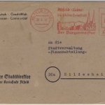 Kontrollrat - Alfeld (Leine) 1947 teilapt 24 Pfg. Absenderfreistempel Brief 1947