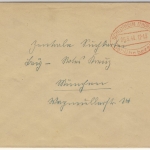 Kontrollrat - Schlotheim (Thürigen) 26.2.46 Gebühr bezahlt Brief n. München