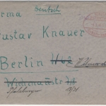 FZ/Baden - Singen 4.3.46 Gebühr bezahlt Brief n. Berlin Nachsendung