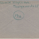 FZ/Baden - Singen 4.3.46 Gebühr bezahlt Brief n. Berlin Nachsendung