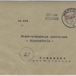 Kontrollrat - Meppen 25.10.45 Gebühr bezahlt Ra2 Brief n. Hannover