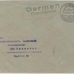 Kontrollrat - Hagen ü. Osnabrück 5 10.10.45 Gebühr bezahlt Brief n. Hannover