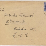 SBZ - 50 Pfg. Arbeiter/Überdruck Brief i.d. CSSR Pößneck - Mähr. Ostrau 1948