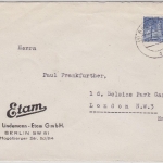 Berlin - 40 Pfg. Stadtbilder II Brief n. ENGLAND 1958