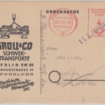 Berlin - Berlin SW11 1954 Illustrierte Firmendrucksache Kroll Schwertransporte