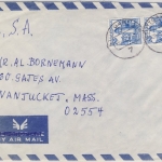 BRD - 2x70 Pfg. Burgen & Schlösser Luftpostbrief n. USA Stuttgart 1986