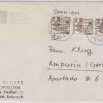 BRD - 3x40 Pfg. Burgen & Schlösser Brief n. SPANIEN, Ilsfeld 1985