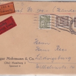 Berlin - 2x60+50 Pfg. Stadtbilder Wertbrief Eilboten Hamburg - Ludwigsburg 1959