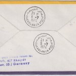 Schweden - Lufthansa 1st-Flug München - Casablanca 1974 Zuleitung Schiffspost