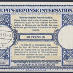 BRD - 60 Pfg. Internationaler Antwortschein/IAS Muster London Kempten 1961
