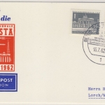 Berlin - LUPOSTA 1962 Schmuck-Luftpostbrief SST Berlin - Lorch Marken Perfin