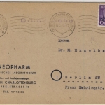 Berlin - 6 Pfg. Schwarzaufdruck Ortsdrucksache Charlottenburg 1949