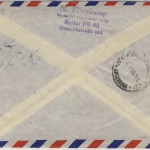 Berlin - 60+20 Pfg. Bauten I Luftpostbrief n. ARGENTINIEN SW11 - 1954