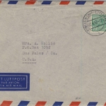 Berlin - 90 Pfg. Bauten I Luftpostbrief n. USA Charlottenburg 1953