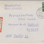 Berlin - 250 Pfg. I&T Einschreiben Ortsbrief 1. Gewichtsstufe Berlin 425 - 1983