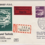 Berlin - 230 Pfg. I&T Paar Eilboten Einschreiben Schmuck-FDC ESST n. Wissen 1979