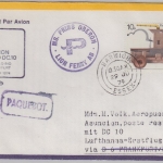 England - Lufthansa 1st-Flug Frankfurt -Asuncion Zuleitungspost Schiffspost 1974