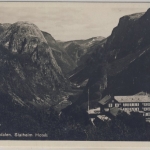 Norwegen - Närodalen Stalheim Hotel sw-Fotokarte gelaufen 1932