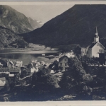 Norwegen - Hellesylt Ortsansicht sw-Fotokarte gelaufen Sunnylven 1932