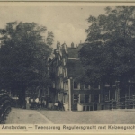 Niederlande - Amsterdam Tweesprong Regulierungsgracht sw-AK gelaufen 1927