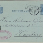 Niederlande - Deventer Stations-Ra1 Bahnpost Zutph-Leeuw 5 C. Ganzsache 1886 n.