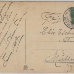 Schweiz - Neujahr farbige Glückwunschkarte Flugzeugmotiv Doppeldecker 1917