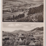 Achdorf Kreis Donaueschingen 2-teilige sw-Fotokarte (ca. 1935) gelaufen 1958