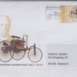 BRD - 55 C. Sonderganzsache Umschlag 125 J. Automobil Briefzentrum 68 2011