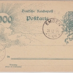 DR - Emden 31.12.99 + 1.1.00 2x aptierter KOS (?) Jahrhundert-Ganzsache
