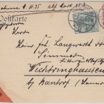 DR - 5+10 Pfg. Germania Nachnahmekarte Waldheim (Sachsen) - Wichtringhausen 1909