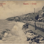 Russland - Jalta Krim Hafen Uferpromenade sw-AK gelaufen n. Atkarsk 1909
