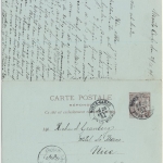 Monaco - 10/10 C. Antwort-Ganzsache Monte Carlo Nizza 1894 beide Teile gebraucht