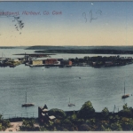 Irland - Cobh Queenstown Harbour farb. Ansichtskarte gelaufen 1935