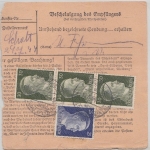 DR - Forchheim über Pockau Poststelle I Dringend-Paketkarte n. Marburg 1944