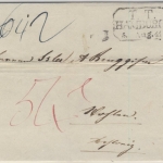 Hamburg - Th&T-Postamt Portobrief n. Wohlen/Schweiz 1841 Faltbrief ohne Inhalt