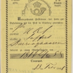 Hannover - blauer L1 auf Postaufgabeschein f. Wertpaket n. Barsinghausen 1861