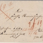 Württemberg - Hall 1850 Nachnahmebrief n. Thierberg OA Künzelsau m. Inhalt