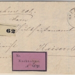 Württemberg - Welzheim 1879 Nachnahmebrief Fahrpost n. Kaisersbach dek. Inhalt !