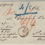 Baden - Überlingen 1857 Nachnahmebrief n. Frikringen Faltbrief m. Teilinhalt