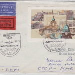 DDR - Aeroflot 1st-Flug Berlin-Moskau Luftpost Eilbrief Berlin 1981