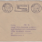 BRD - Essen PSchA 1960 Masch.werbestpl. Überseetelegramme DERA Brief n. Wickrath
