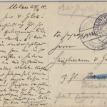 DR - Feldpoststation Nr. 211 Feldpostkarte Mitau 1915 n. Barntrup Weiterleitung