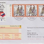 BRD - 3x200 Pfg. Wofa Tracht Einwurf-Einschreiben Donaueschingen - Blumberg 1998
