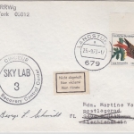BRD - Landstuhl/APO 09012/Sky Lab 3 Brief n. LIECHTENSTEIN 1973 Retouraufkleber