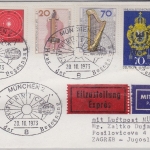 BRD - München 1973 SST Kopernikus Luftpost Eilbrief n. JUGOSLAWIEN 1973