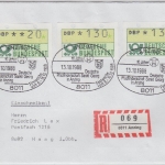 BRD - Anzing Pfadfinderschaft 1988 SST a. Einschreiben n. Haag 1988 ATM